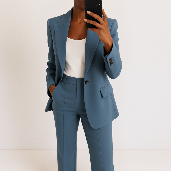Mélinda™ Ensemble Tailleur Stylé | Haut et Pantalon Coordonnés