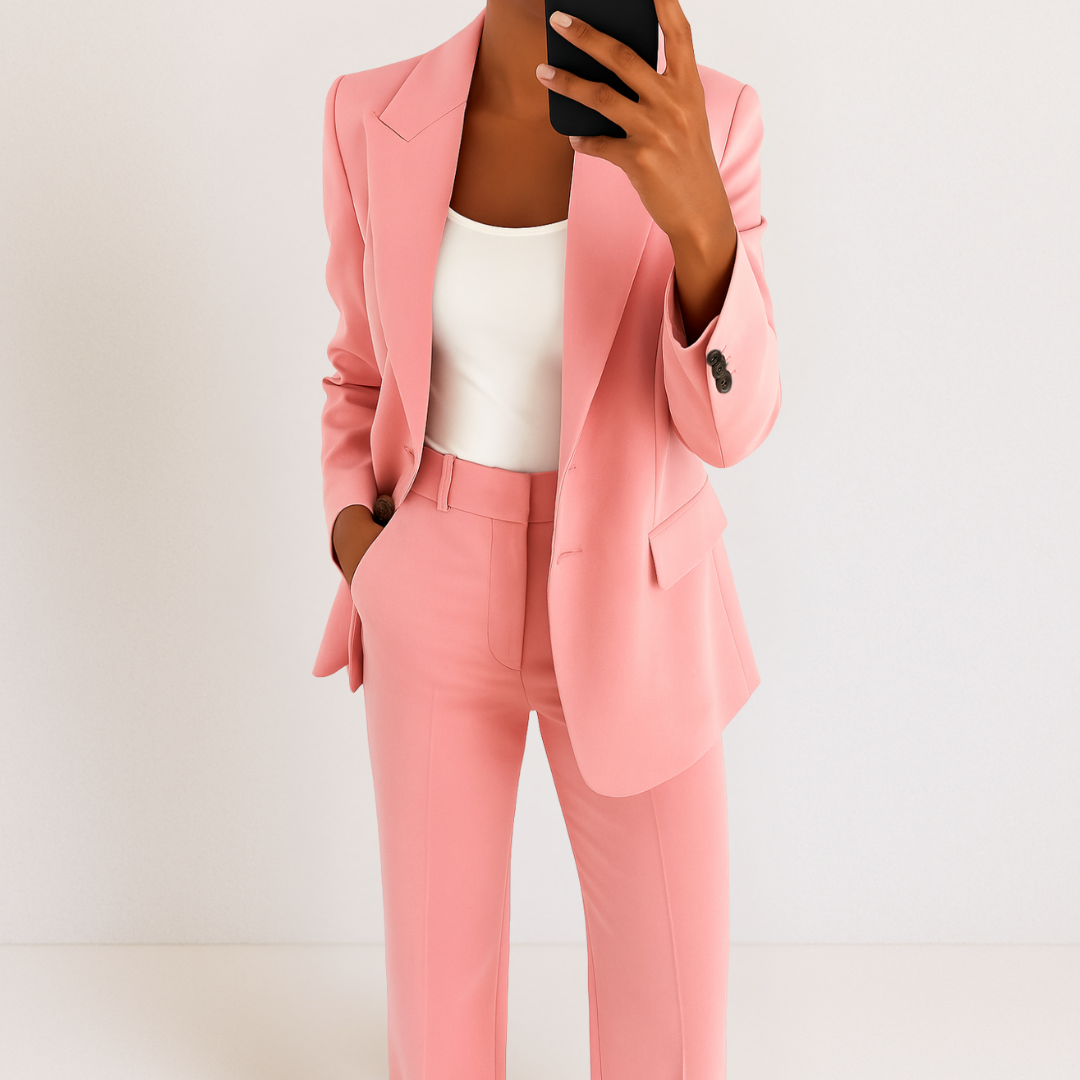 Mélinda™ Ensemble Tailleur Stylé | Haut et Pantalon Coordonnés