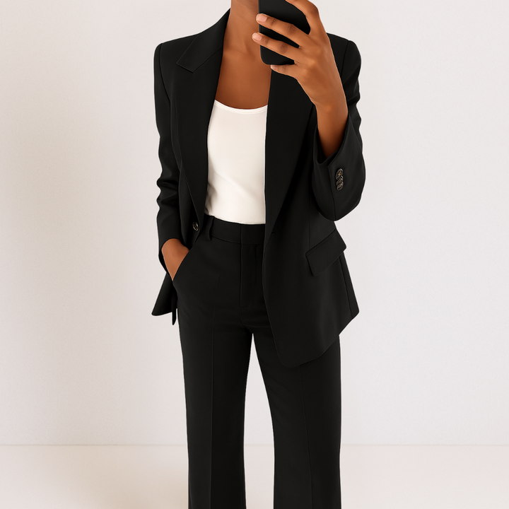Mélinda™ Ensemble Tailleur Stylé | Haut et Pantalon Coordonnés
