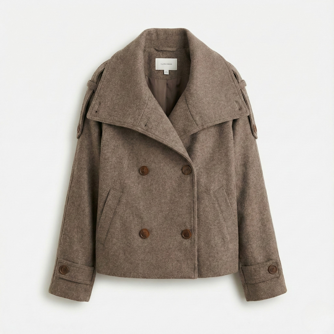 Amélie | Manteau caban laine chic