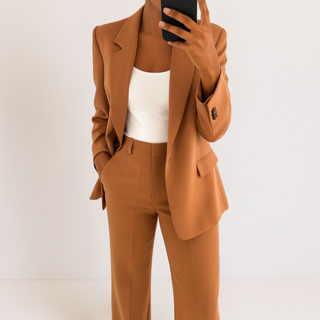 Mélinda™ Ensemble Tailleur Stylé | Haut et Pantalon Coordonnés