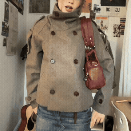 Amélie | Manteau caban laine chic