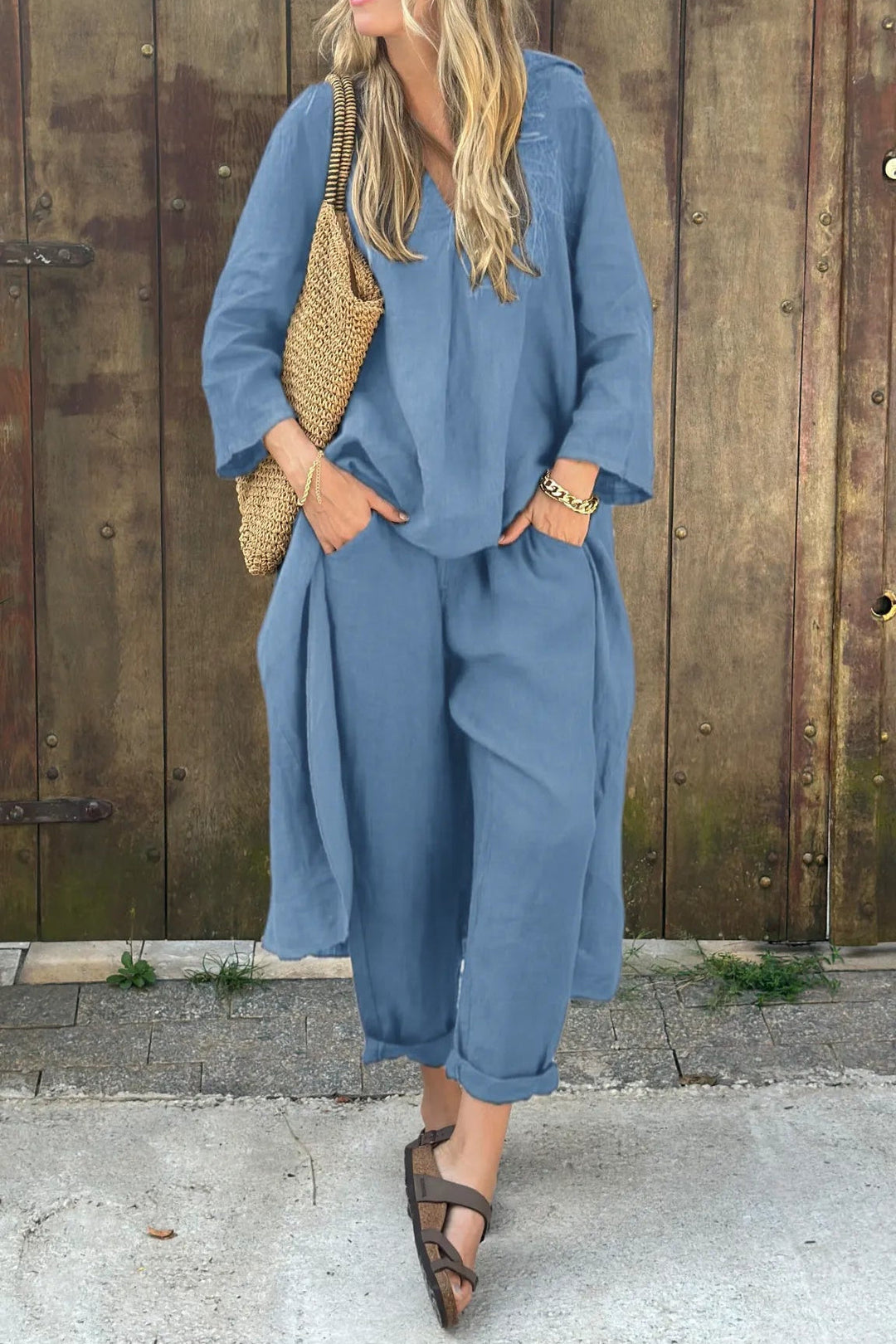Caroline™ Ensemble Chic et Confortable | Haut Coordonné et Bas Décontracté