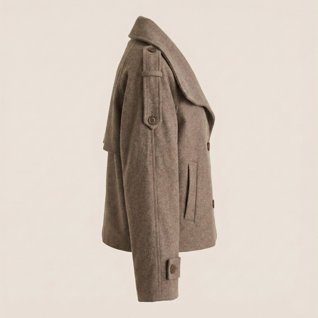 Amélie | Manteau caban laine chic