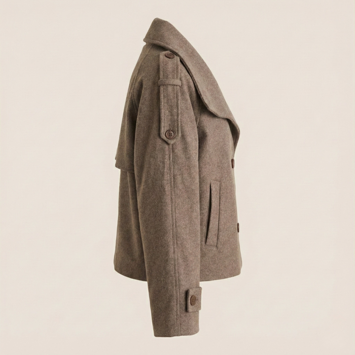 Amélie | Manteau caban laine chic