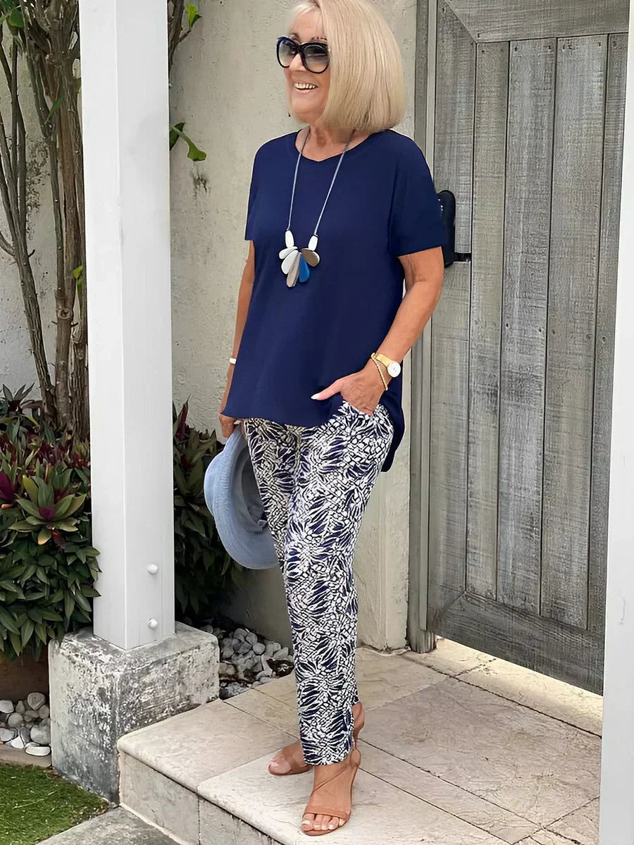 Laeticia™ Ensemble Ample | Haut Décontracté et Pantalon Fluide