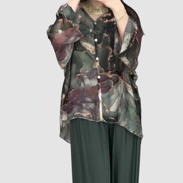 Aurore™ Ensemble Imprimé Élégant | Co-Ord Floral Confortable