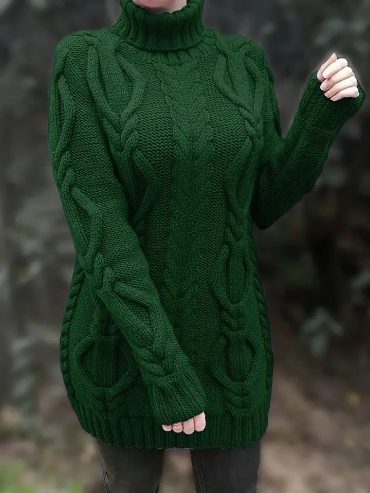 Valéria | Pull Long Torsadé d’Hiver
