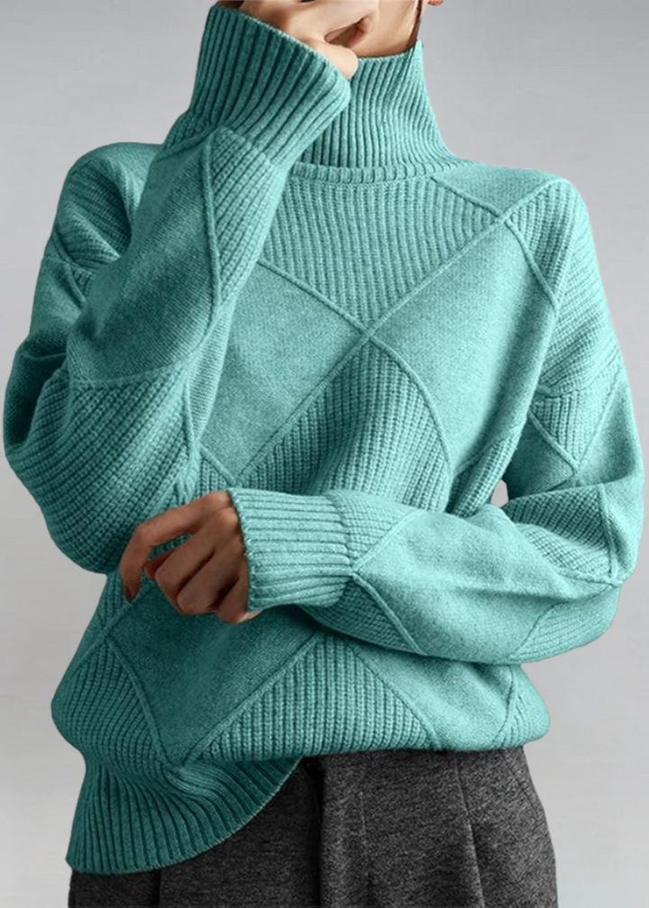 Aurélie | Pull en cachemire col roulé