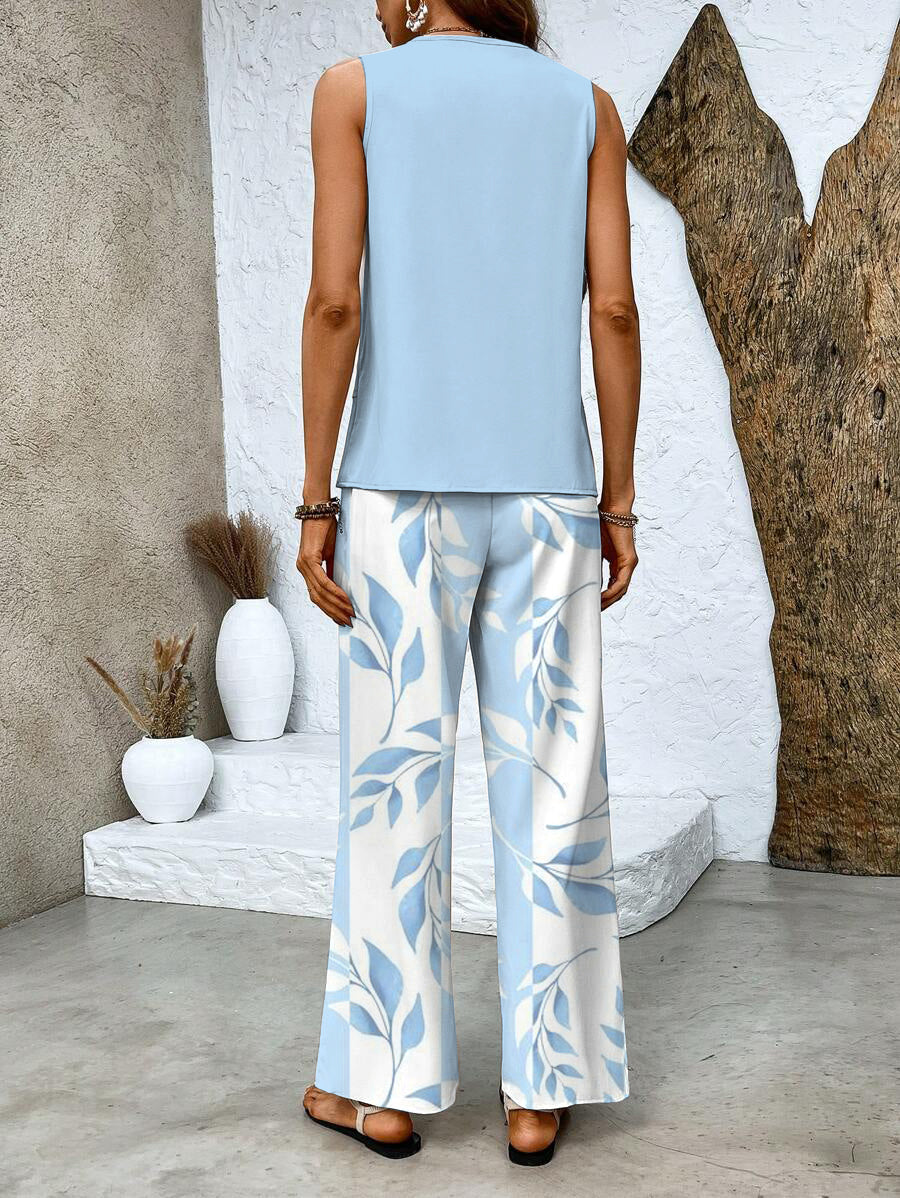 Juliette™ Ensemble Élégant | Blouse Fluide et Pantalon Large