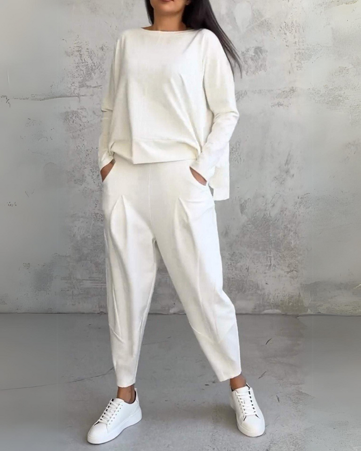Jacqueline™ Ensemble Lounge Élégant | Haut Chic et Pantalon Assorti