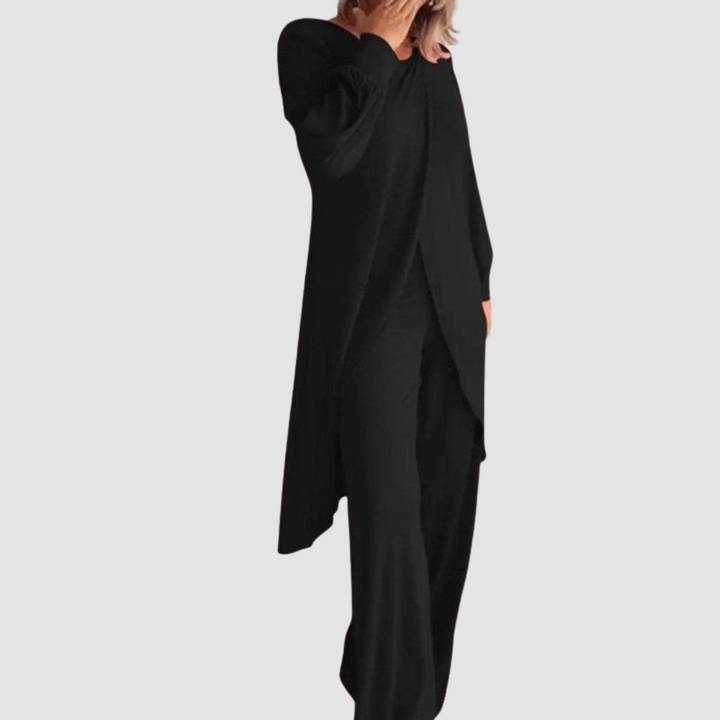Laine™ Ensemble Élégant | Haut Long et Pantalon Confortable