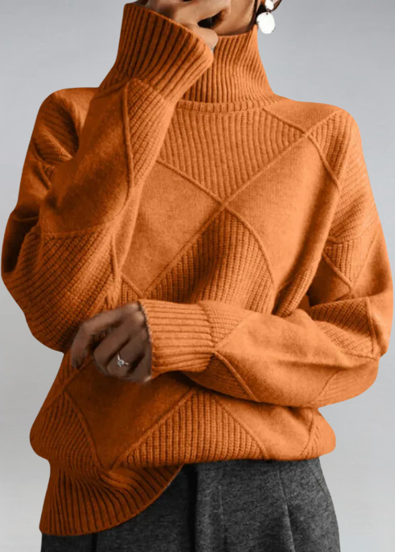 Aurélie | Pull en cachemire col roulé