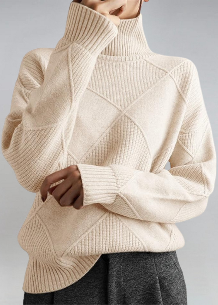 Aurélie | Pull en cachemire col roulé