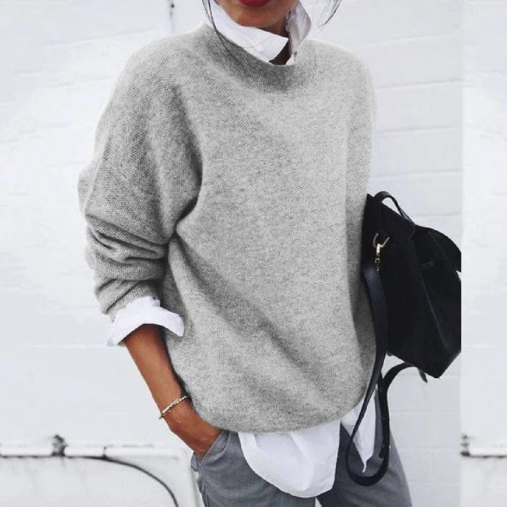 Hélène | Pull en cachemire col rond