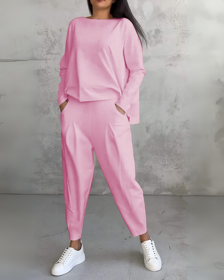 Jacqueline™ Ensemble Lounge Élégant | Haut Chic et Pantalon Assorti