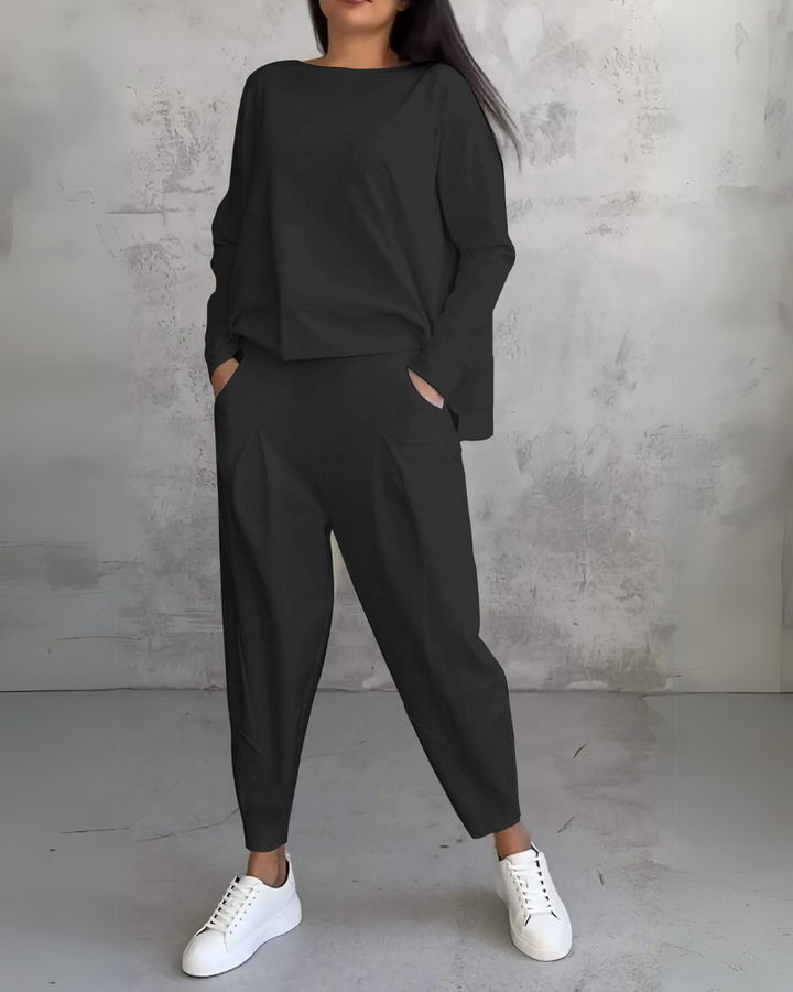 Jacqueline™ Ensemble Lounge Élégant | Haut Chic et Pantalon Assorti