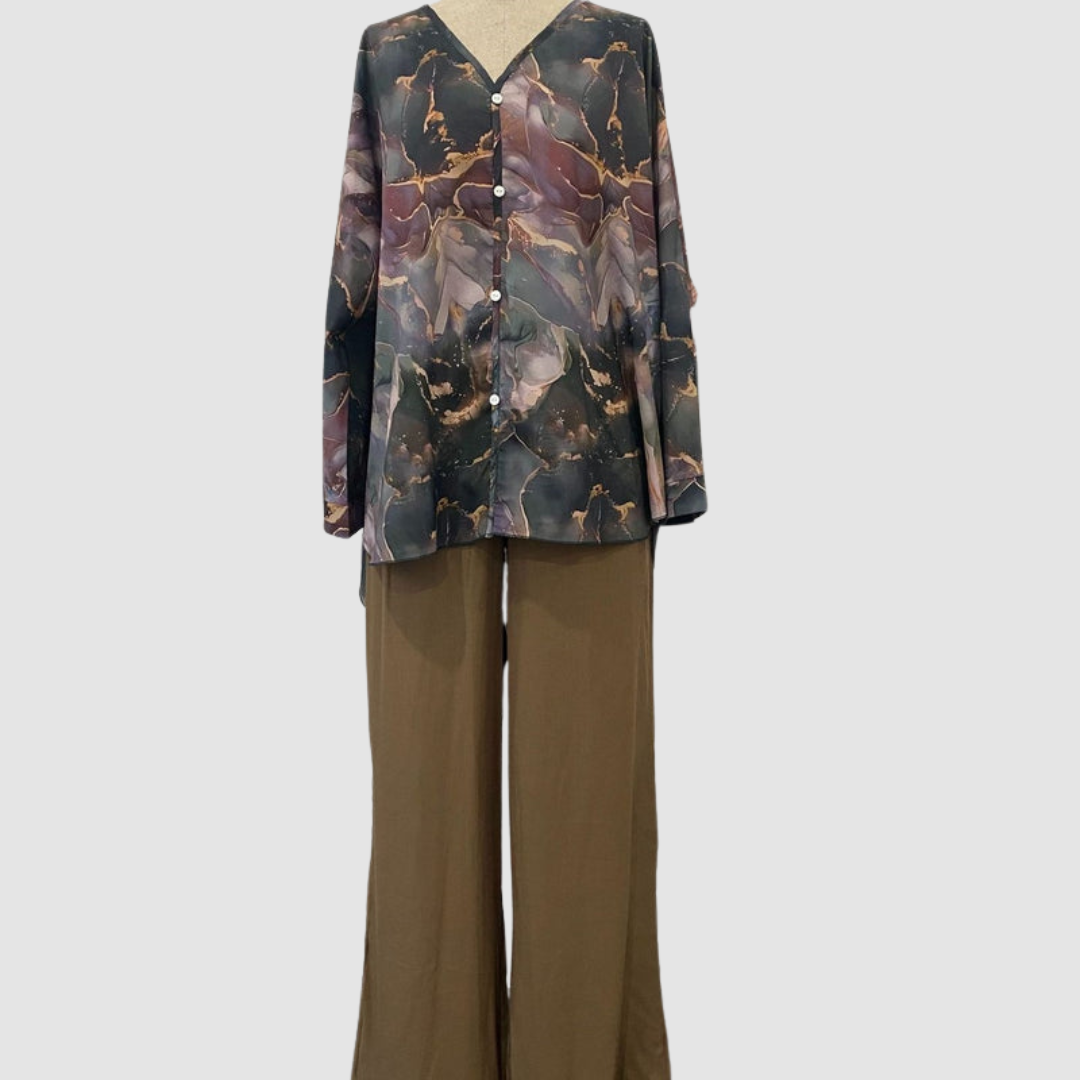 Aurore™ Ensemble Imprimé Élégant | Co-Ord Floral Confortable