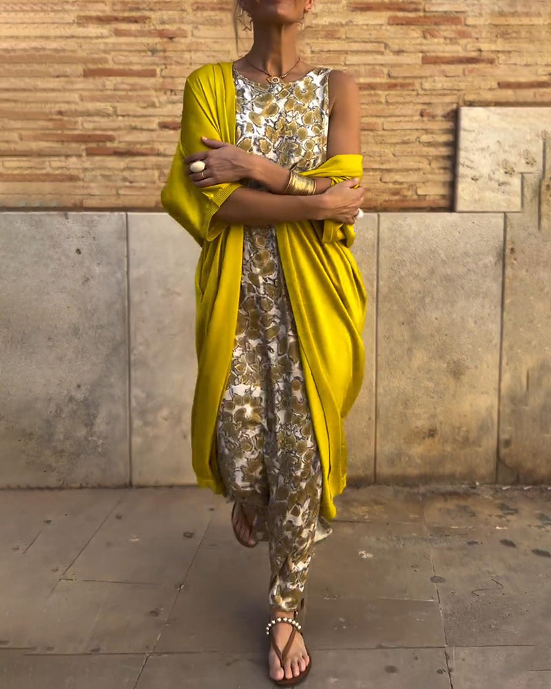 Véronique™ Ensemble Élégant | Robe Maxi Fluide et Veste Légère
