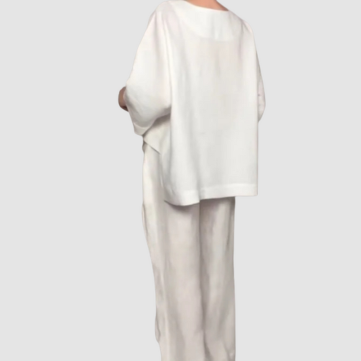Vina™ Ensemble Décontracté | Haut Asymétrique et Pantalon Large