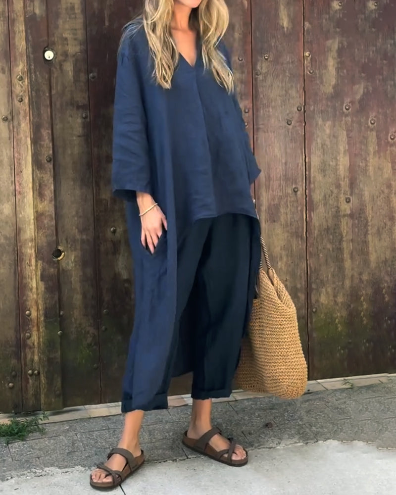 Caroline™ Ensemble Chic et Confortable | Haut Coordonné et Bas Décontracté