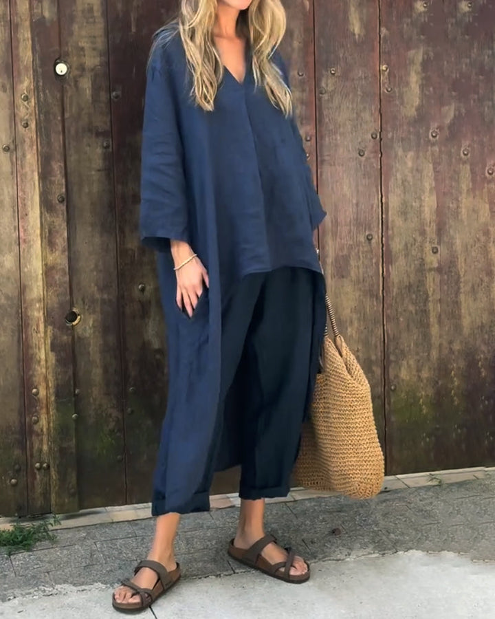Caroline™ Ensemble Chic et Confortable | Haut Coordonné et Bas Décontracté