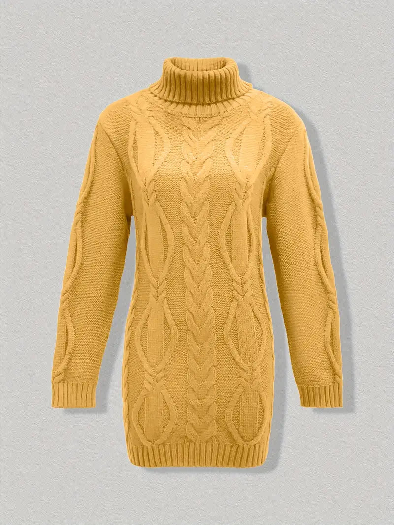 Valéria | Pull Long Torsadé d’Hiver