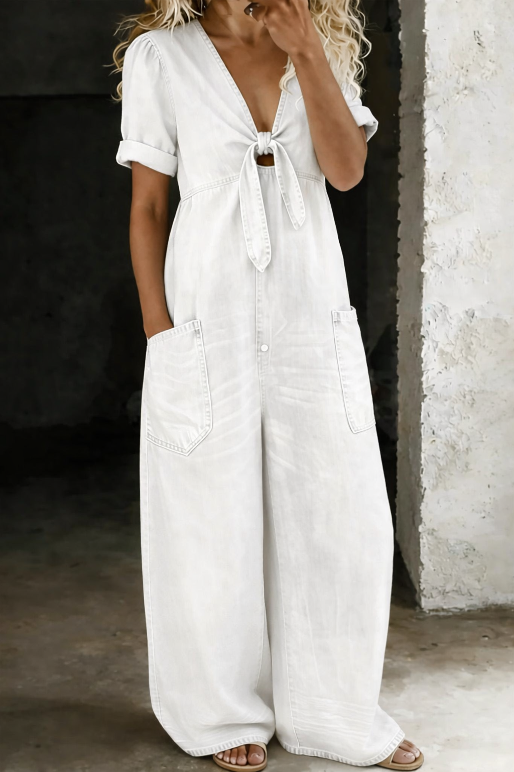Léna | Combinaison Oversize Bleu Vintage