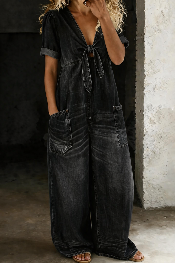Léna | Combinaison Oversize Bleu Vintage