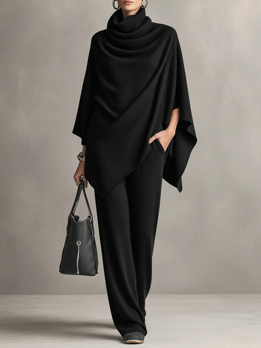 Sarina™ Ensemble Drapé Élégant | Haut Fluide et Pantalon Large