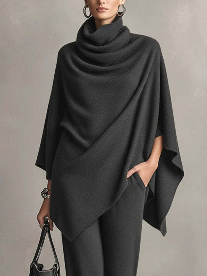 Sarina™ Ensemble Drapé Élégant | Haut Fluide et Pantalon Large