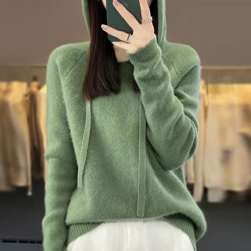 Tina  | Pull en cachemire à capuche
