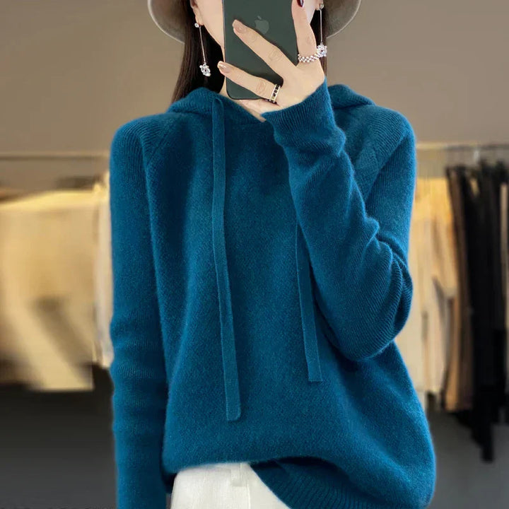 Tina  | Pull en cachemire à capuche