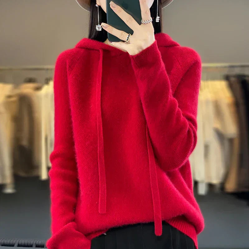 Tina  | Pull en cachemire à capuche