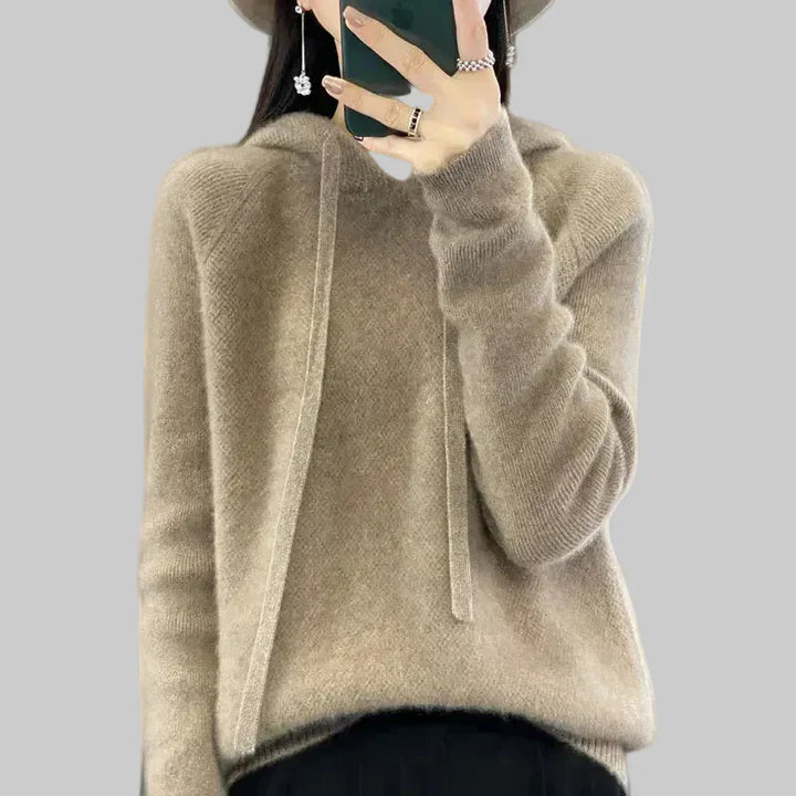 Tina  | Pull en cachemire à capuche