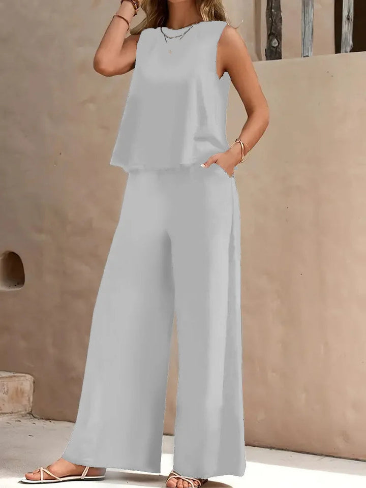 Danielle™ Ensemble Sans Manches | Haut Sans Manches et Pantalon Large
