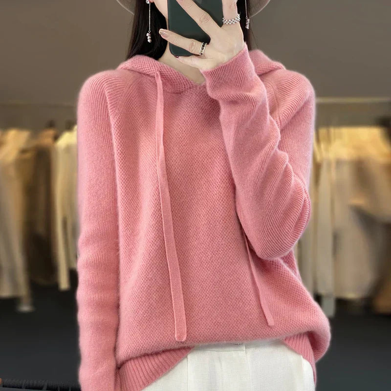 Tina  | Pull en cachemire à capuche