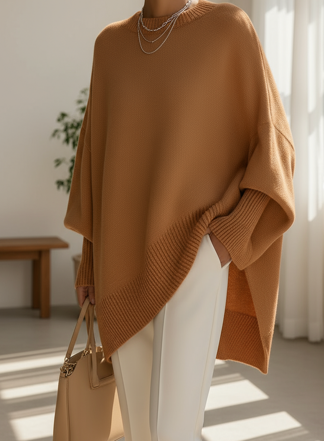 Jeanne | Pull ample en cachemire col rond