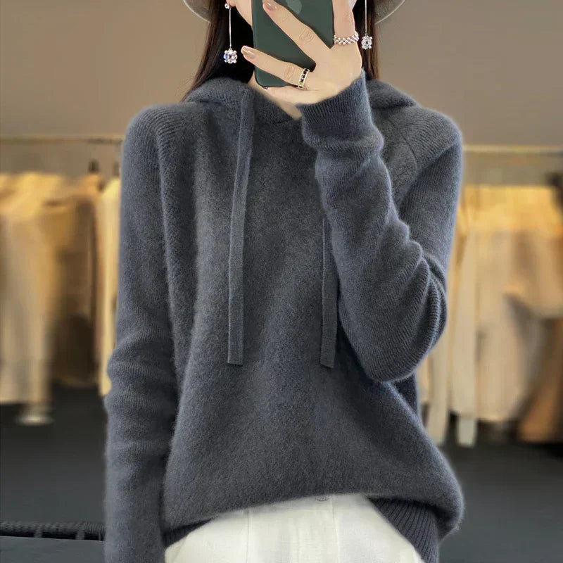Tina  | Pull en cachemire à capuche