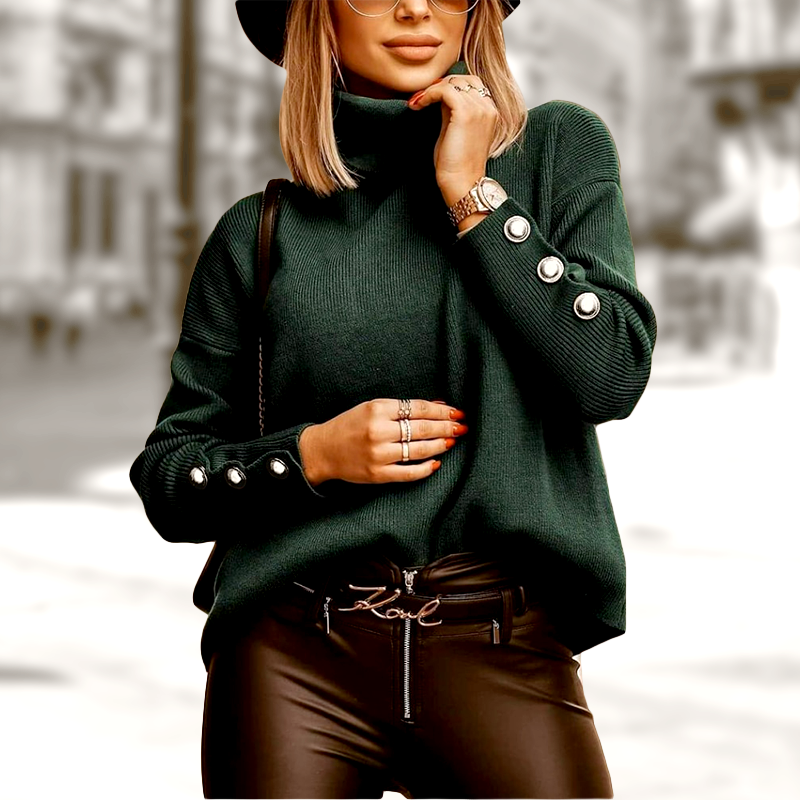 Isadora | Pull Col Roulé Oversize & Élégant