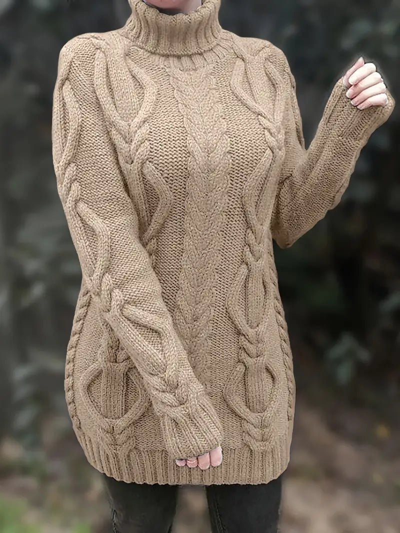 Valéria | Pull Long Torsadé d’Hiver