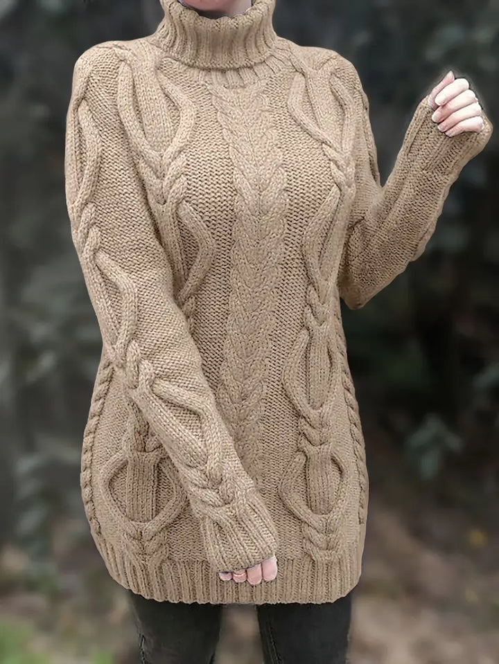 Valéria | Pull Long Torsadé d’Hiver