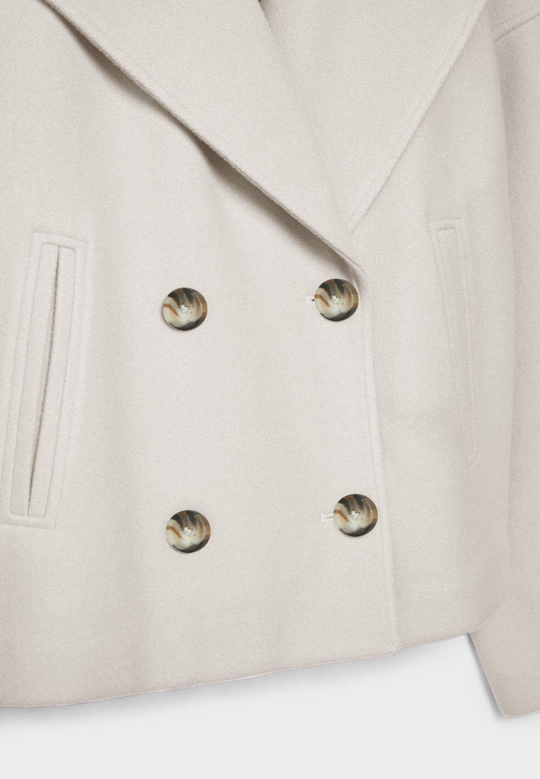 Veste courte chic à double boutonnage