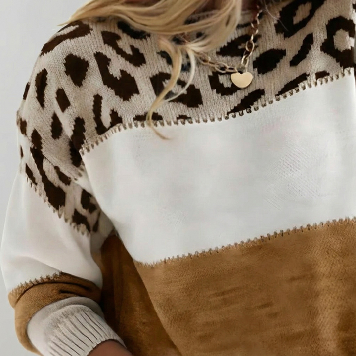 Ophélie | Pull Léopard Élégance