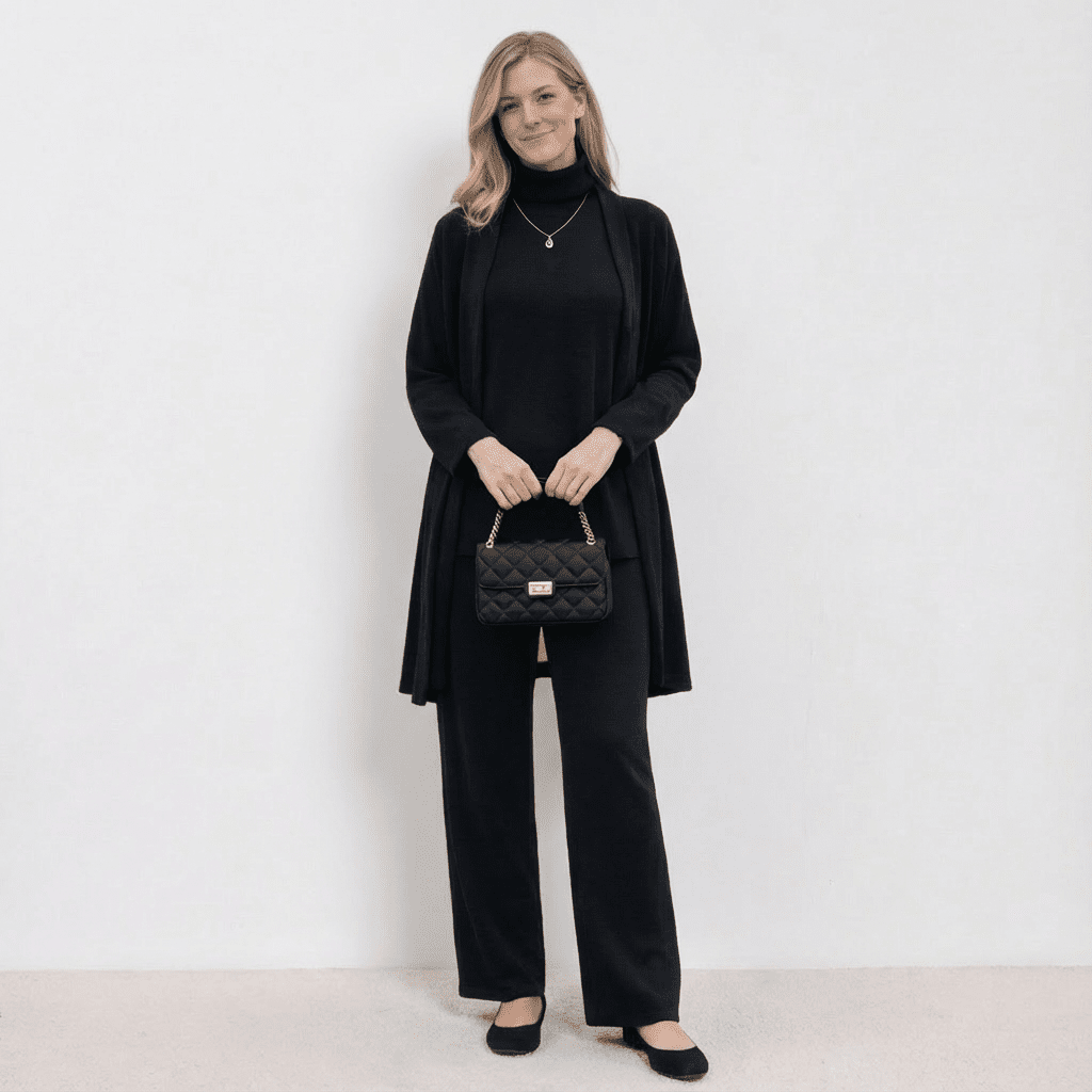 Barbara™ Ensemble Tricot Trois Pièces | Cardigan, Haut et Pantalon en Maille Raffinée