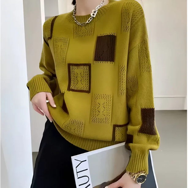 Blandine | Pull Motifs Géométriques Chic