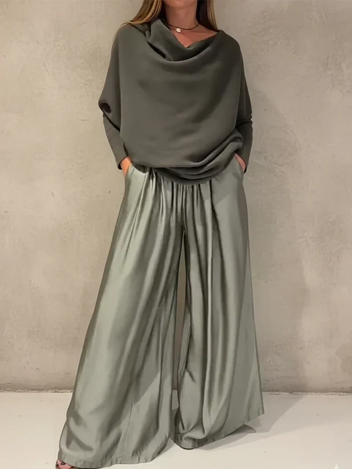 Georgine™ Ensemble Élégant Épaules Dénudées | Sophistication Moderne et Tombé Impeccable