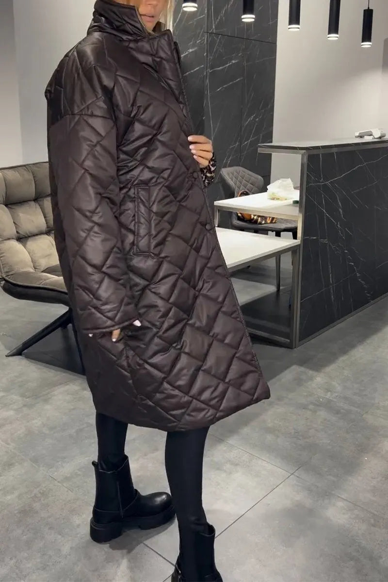 Victoire | Manteau réversible matelassé avec doublure léopard
