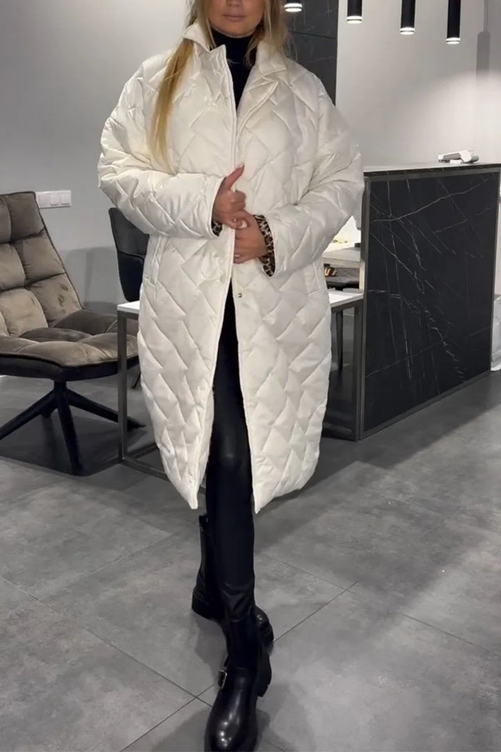 Victoire | Manteau réversible matelassé avec doublure léopard