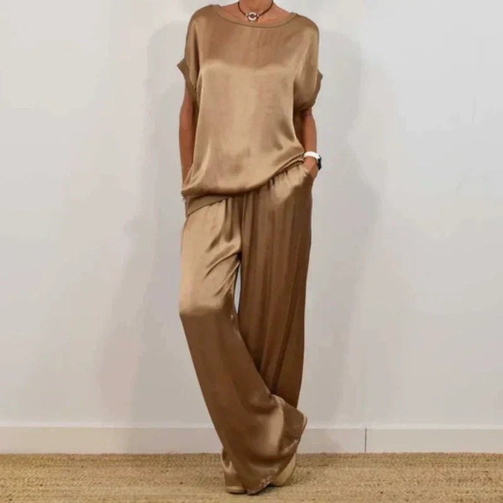 Rita™ Ensemble Élégant | Blouse Fluide et Pantalon Large
